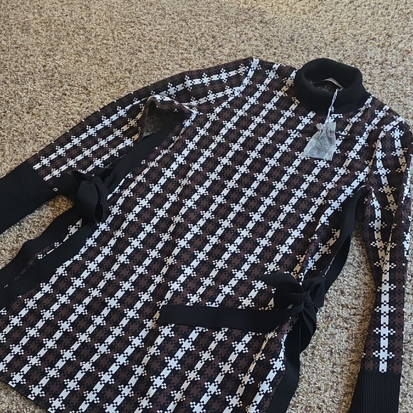 SportMax Long Sleeve Knit Dress With Side Ties